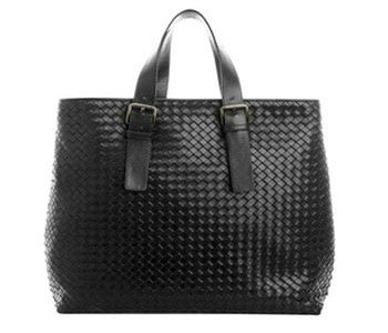 Bottega Veneta intrecciato leather tote bag 399835 black - Click Image to Close